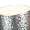 Modern and Designer Bright Silver Glitter Fabric Pendant/Lamp Shade 25cm