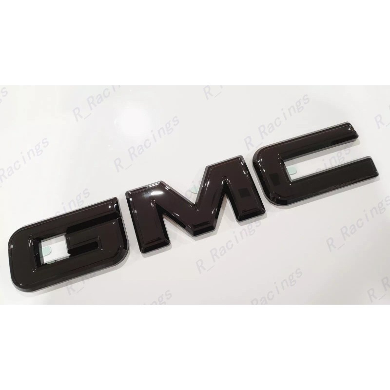Auto Front & Rear Gloss Black Overlay Emblem 2019-2025 GMC
