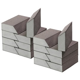 220 Grit Angled Sanding Blocks, Jamiikury Sponge Sand Block Washable and Reusable, Wet & Dry Sandpaper Block for Wood Metal Drywall and Furniture Paint - Pack of 16