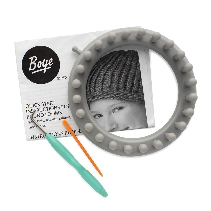 Boye Plastic Round Loom Knitting Set Craft Accessory, 24 Pegs