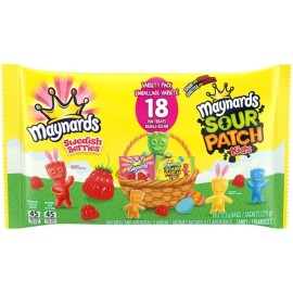 Mondelez Canada Inc Maynards Sour Patch Kids and Swedish Berries Candy, 18 Fun Treats, 225g/7.9 oz