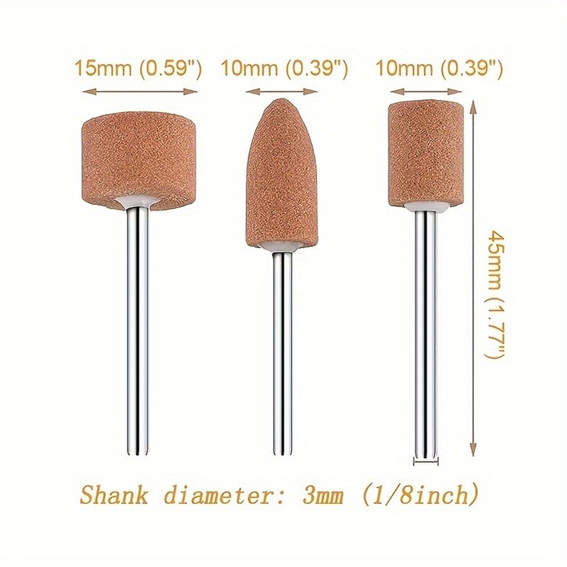 18 pcs Abrasive Mounted Stone Grinding Wheel Head, Mounted Grinding