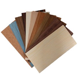 20 Pieces Exotic Wood Veneer Sheets,3.9''×7.9'' Variety Pack,10 Mixed Colors Unfinished Veneer for Marquetry, Inlay,Fingerboard & DIY Woodworking Projects
