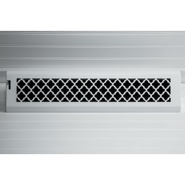 SteelCrest BTU24BBSWH Bronze Series Designer Baseboard Vent with Air-Volume Damper, White