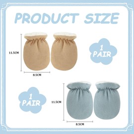 2 Pairs Baby Gloves, Soft Baby Gloves, Warm Baby Gloves, Baby Fleece Gloves, Baby Mittens