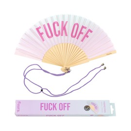 Fisura - Original Handheld Folding Fan with Message in English, Valentine Gifts for Her & him, Birthday & Wedding Party Decoration, Colourful Wooden Fan, Fan with Hanger Included