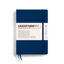 LEUCHTTURM1917 Notebook Medium (A5), Hardcover, 251 numbered pages Navy, Ruled