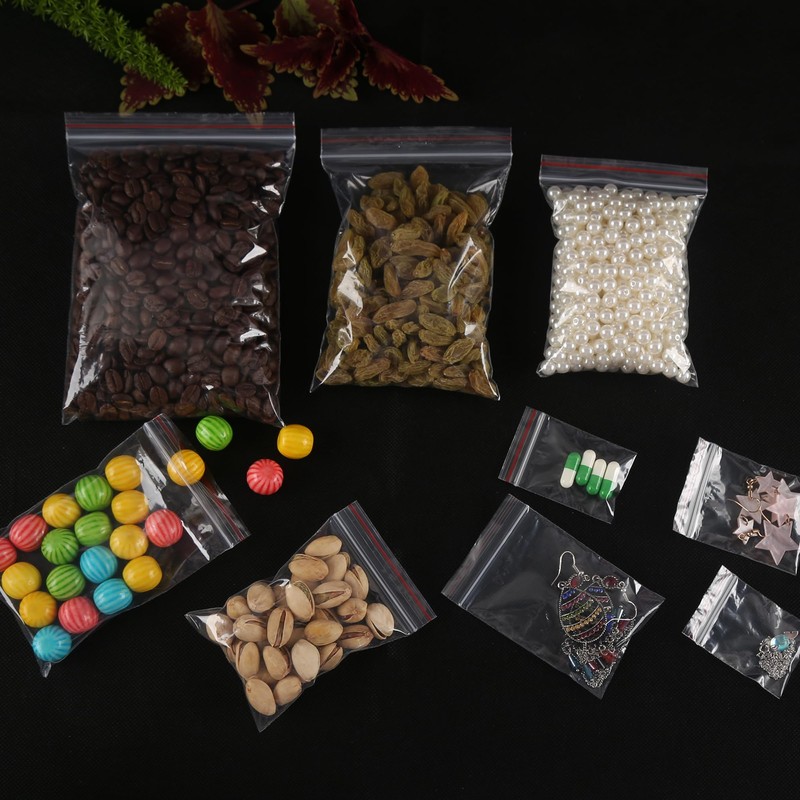 newlng 1000pcs Small Zip Closure Bags 8 cm x 12
