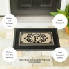 Evergreen Sassafras Monogram F Interchangeable Entrance Doormat | Indoor and