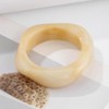 Joiigaem Punk Chunky Acrylic Resin Cuff Irregular Bangle Bracelet (Beige)