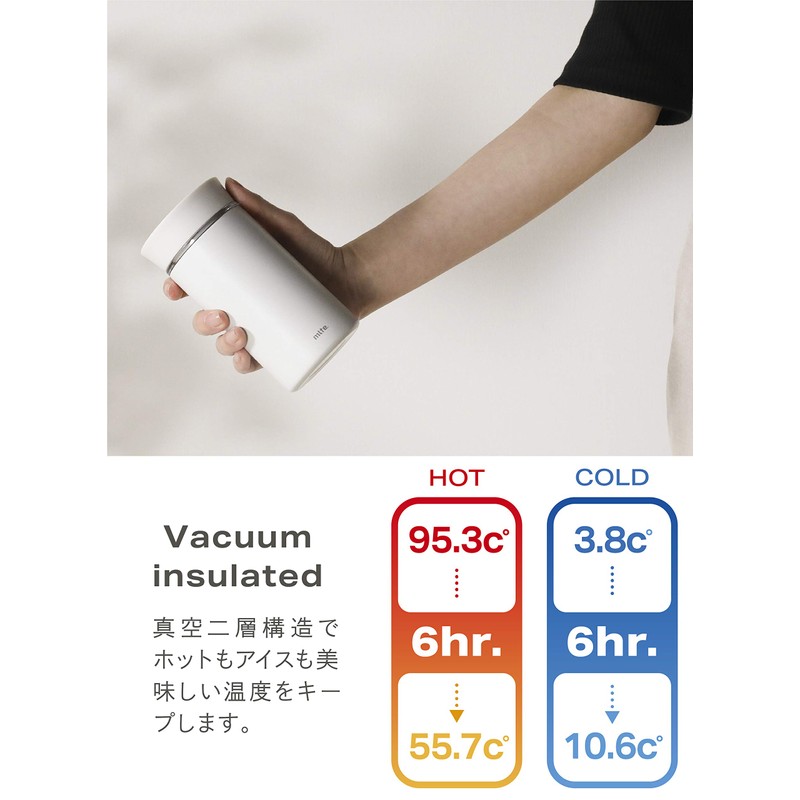 CBJAPAN Mlte Water Bottle, Gray, Dishwasher Safe, 8.5 fl oz