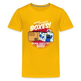 Rainbow Friends - Boxes! T-Shirt (Kids, Sun Yellow, 8-10)