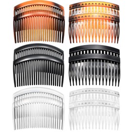 ANROI Pack of 12 French Plastic Hair Combs - Strong Holding Power, 16 and 23 Teeth - Hair Accessories for Women and Girls