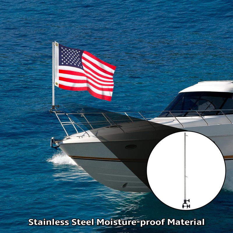 FLAGMESAGE Boat Flags Marine 16 x 24, American Flag Pole