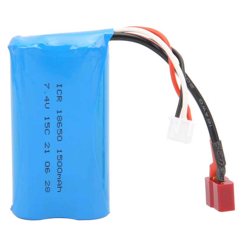 7.4V 1500mAh 15C Lipo Battery with Charging Cable Rechargeable Lithium