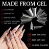 LUFFLOK Medium Almond Nail Tips, 500 Pcs Half Cover Natural