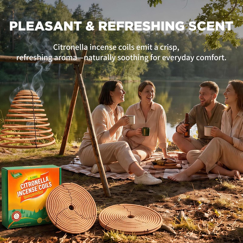 Hanging Citronella Coils,Citronella Incense Coils 3 Pack