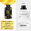 Vitamina D3 (Vitamina D), C y Jengibre. 200 capsulas de