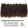 Goddess Box Braids Crochet Hair 12 Inch 8 Packs Pre-looped