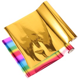 OHPHCALL 2 Rolls Heat Activated Transfer Foil Paper of Color Foil for DIY Crafts Wrapping and Design Projects Lightweight Easy to Cut for Holiday Crafting and Embellishments