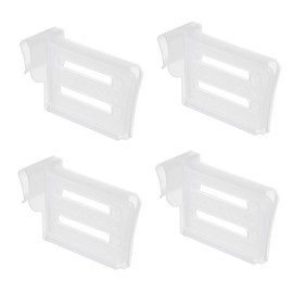 TOPINCN 4Pcs Refrigerator Dividers PP Extendable Fridge Separator Organizer Retractable Refrigerator Divider Clip Adjustable Plastic Organizer Tools (L)