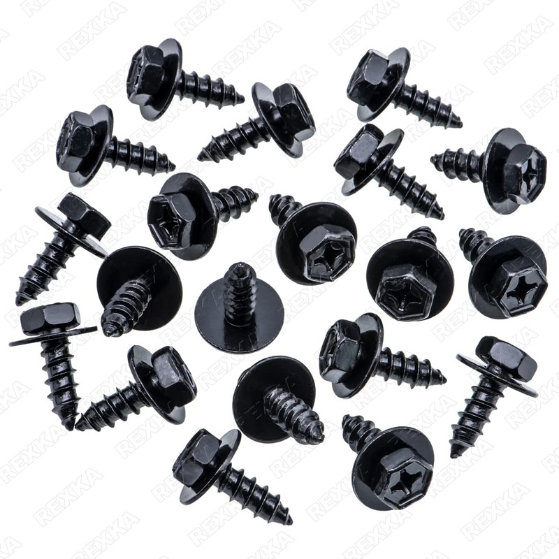 Rexka 20pcs Fender Liner Screw Bolt for Toyota Lexus 90159-60498
