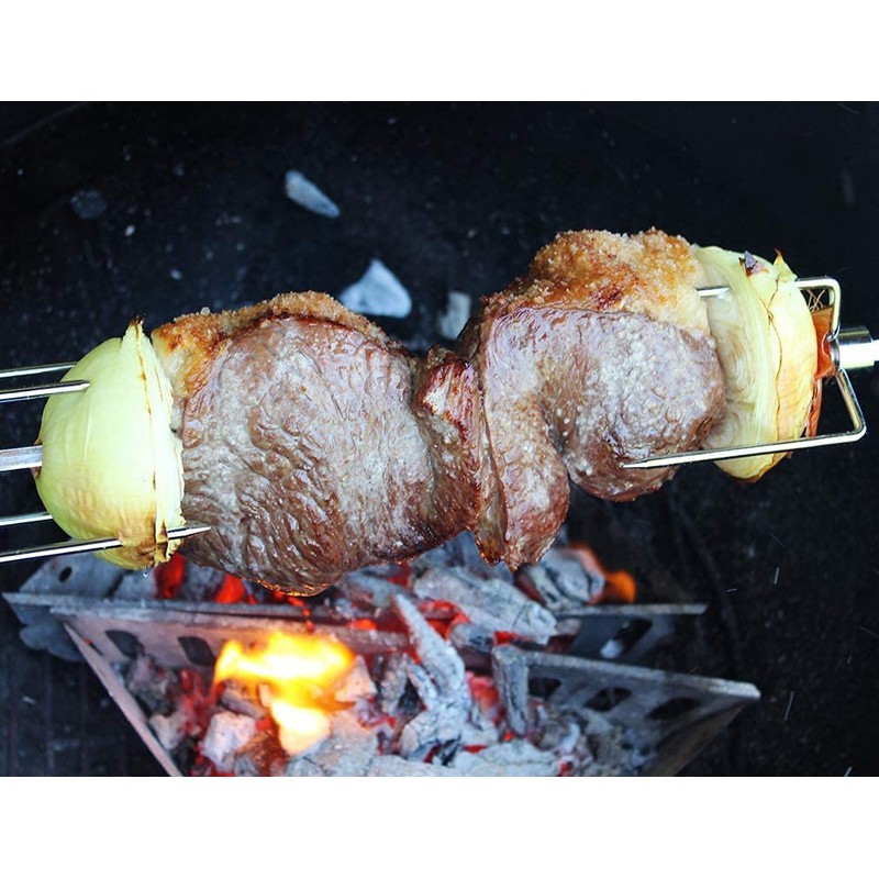 Onlyfire 6004 BBQ Grill Rotisserie Spit Chicken Forks X 2,