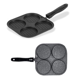 YAD Pancake Pan Burger Round Omelet Fry Pan Egg Cooker Pan Multipurpose Pancake Pan, Multicolor