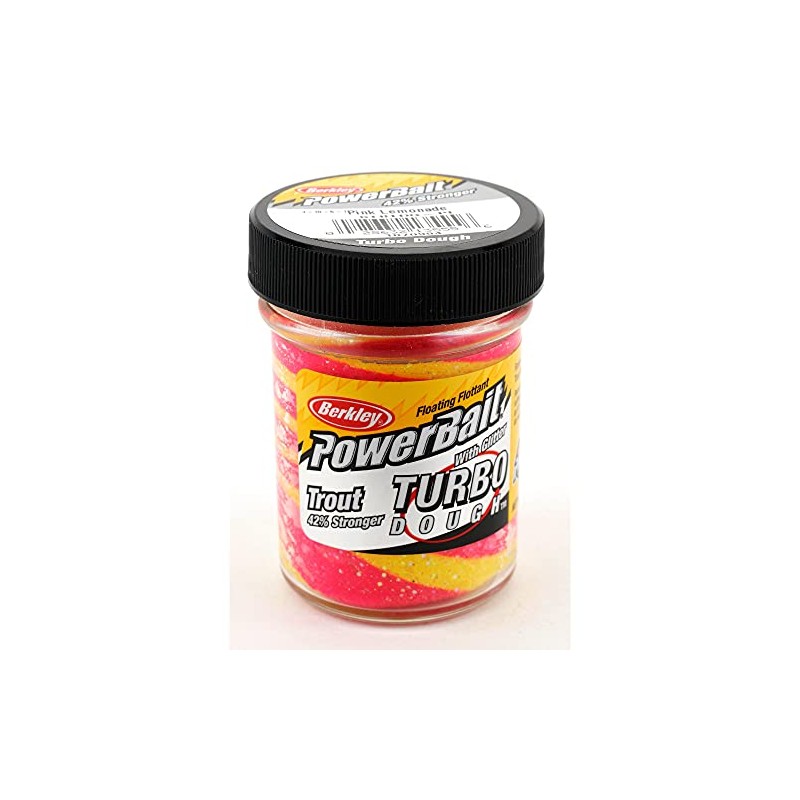 Berkley PowerBait Glitter Turbo Dough , Pink Lemonade, 1.75-Ounce