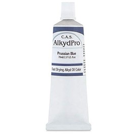 C.A.S. Paints AlkydPro Fast-Drying Oil Color Paint Tube, 70ml Tube, Prussian Blue