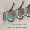 PELLUM 2-Pack Coat Rack Wall Mounted - 5 Double Hooks,
