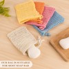 Linkidea 5 Pack Soap Bag Pouch, Colorful Exfoliating Saver with