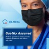 100 Pack Medical Grade Black Disposable Face Masks-Protective 3 Ply
