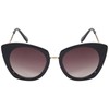 Edge I-Wear Fashion Cat Eye Sunglasses w/Flat Color Mirror Lens