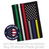 US First Responders Line Garden Flag - Set with Stand