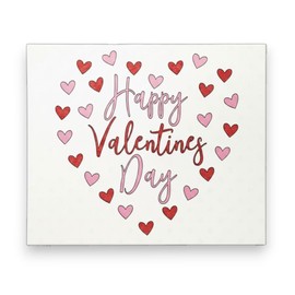 JennyGems Valentine's Day Decor, Happy Valentines Day Wooden Sign, 7.25 x 6 Inches, Made in USA