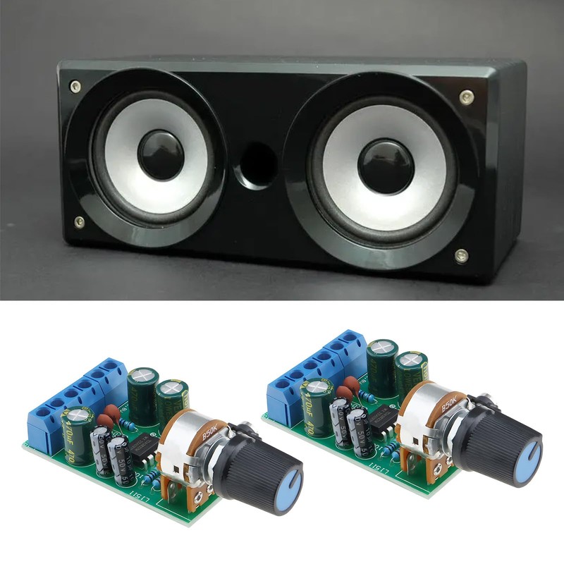 eMagTech 2Pcs DC1.8-12V TDA2822M Dual Channel Mini Amplifier Board Stereo