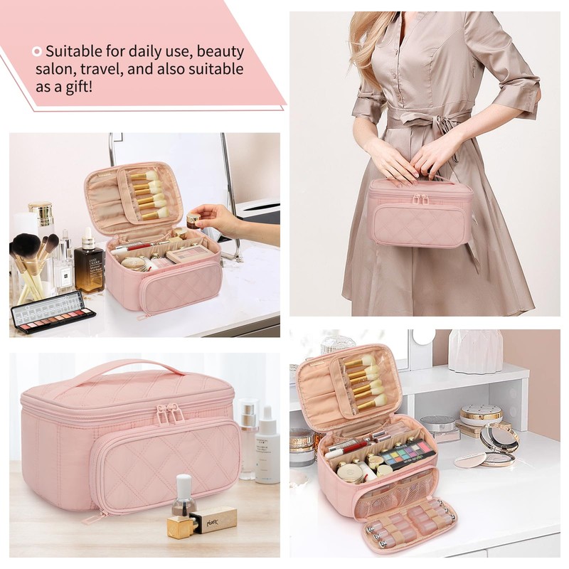 OCHEAL Makeup Bag, Multifunctional Make Up Bags Large Compact Makeup