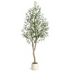 Olive Trees Artificial Indoor, 6ft Tall Faux Silk Plant -