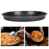 Non-Stick Carbon Steel Pizza Tray,2Pcs Round Pizza Pan,12 Inch Carbon