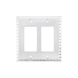 Nostalgic Warehouse 719906 Egg and Dart Switch Plate with Double Rocker, Bright Chrome