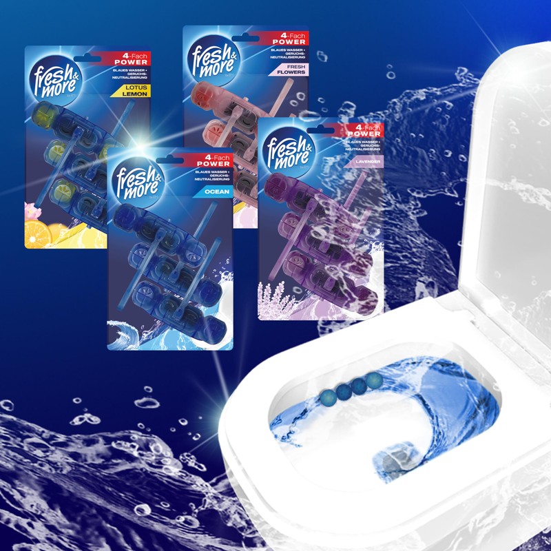 Fresh & More Toilet Stone Scented Blue Rinse Antibacterial 9