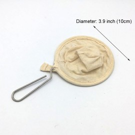 NUOMI Flannel Cloth Coffee Filter Strainers with Steel Handle, 2 Pack Coffee Sock