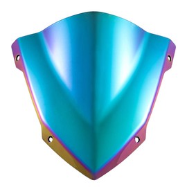 Evomosa Motorcycle Windshield Windscreen Sports Visor Fits for MT-07 MT07 FZ07 2014 2015 2016 2017 14-17 (Rainbow)