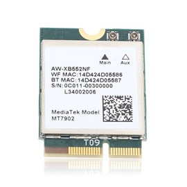 MT7902 - Tarjeta de Red inalámbrica WiFi 6E, M.2 2400 Mbps 2,4 GHz 5 GHz 6 GHz Tarjeta de Red WiFi Tribanda con Bluetooth 5.2 Adaptador de Red para Linux 10 11
