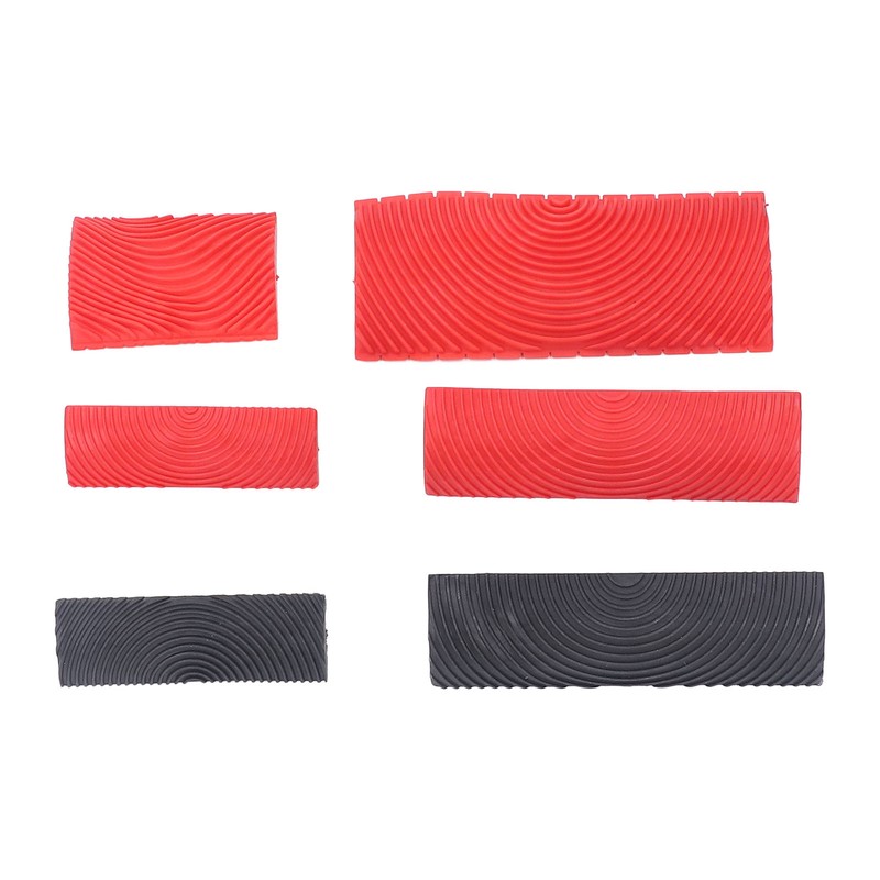 Wood Graining Roller with Handle Rubber Wood Pattern Texture Painting