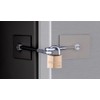 Marinelock Black & Gray (Two Tone) Refrigerator Lock with Padlock