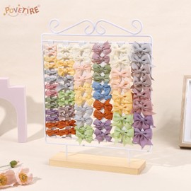 POVETIRE Bow Holder Bow Organizer for Girls, Baby Hair Clips Storage Stand, Hair Accessories Organizer Display Rack Decors Nursery Toddler Room