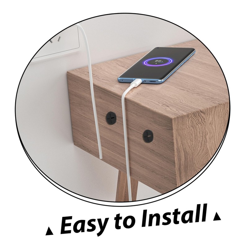 CIYODO Your Space 20 Pack 25mm Cable Grommet Rubber Hole