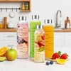 Olivego Glass Water Bottles with Lids 25 oz, Clear Glass
